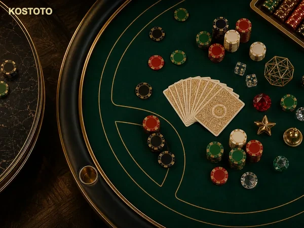 Gambaran suasana permainan tenis meja di kostoto